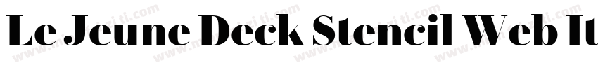 Le Jeune Deck Stencil Web Italic Un字体转换